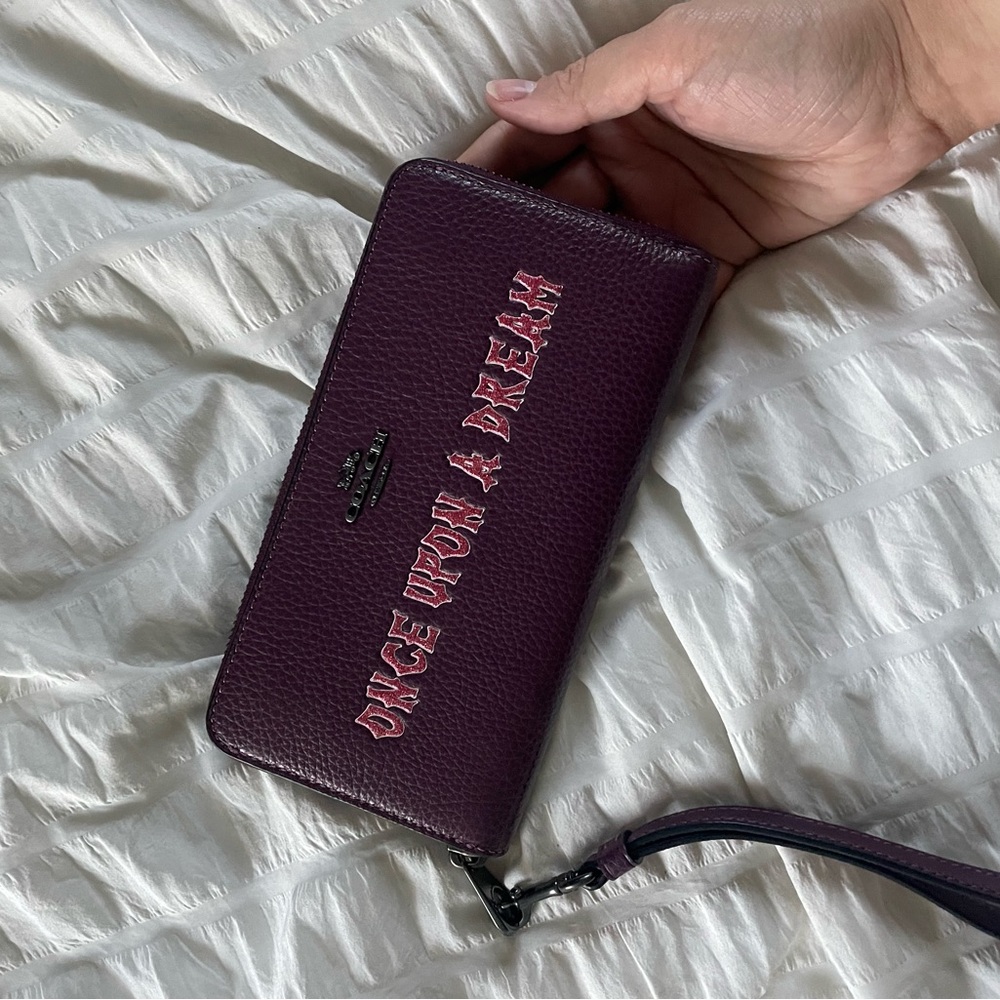 Coach Purple Leather Wallet